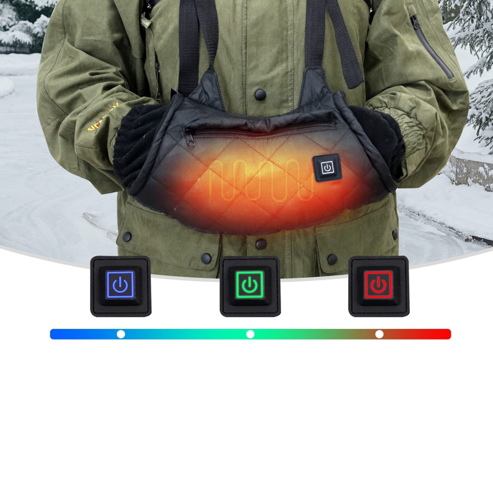 Beheizbarer Winter Handwärmer USB Handmuff mit Tragegurt - Schwarz