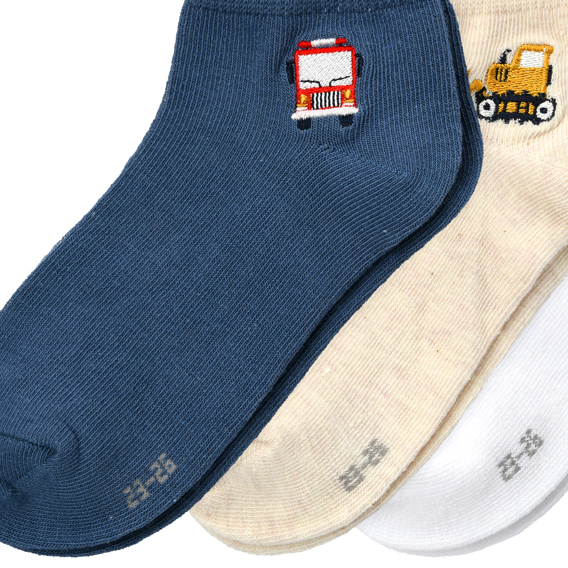 Topolino 3 Paar Jungen Sneaker-Socken im Set blau / weiss / creme