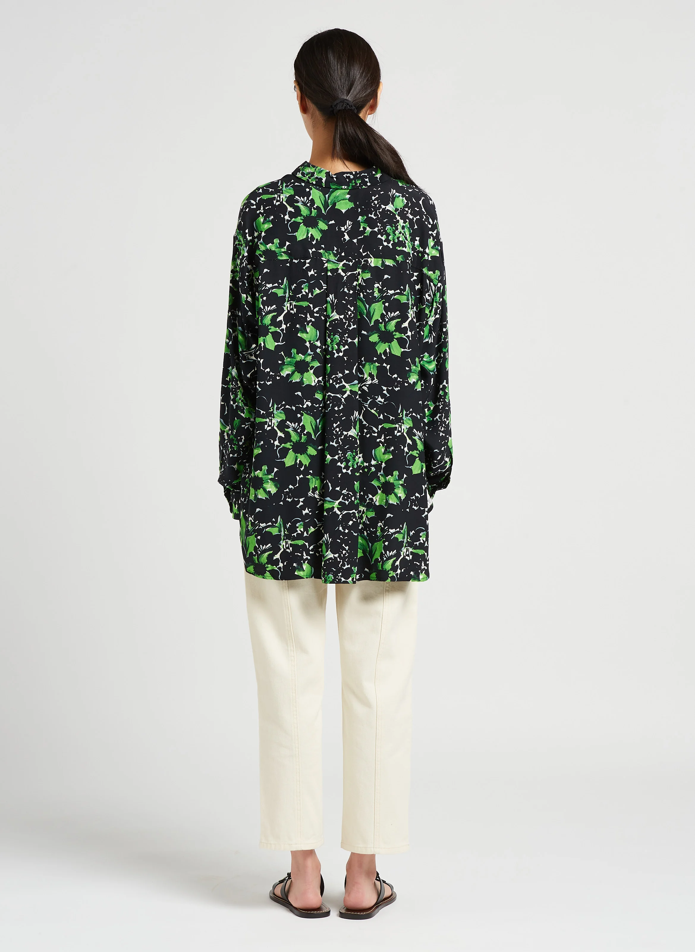 Jean droit en coton| Beige