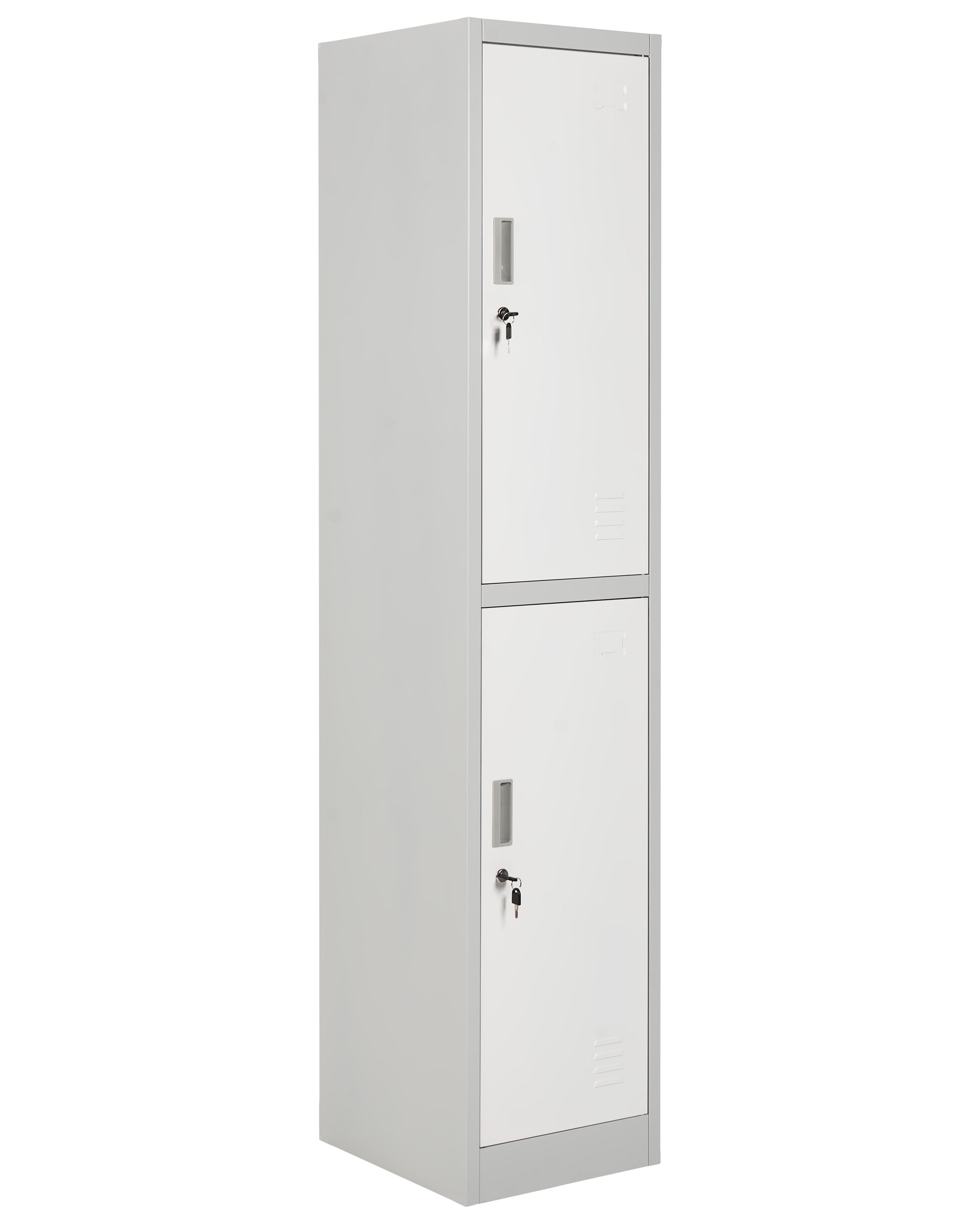 Locker met 2 niveaus ATHLETE Metaal Grijs/wit