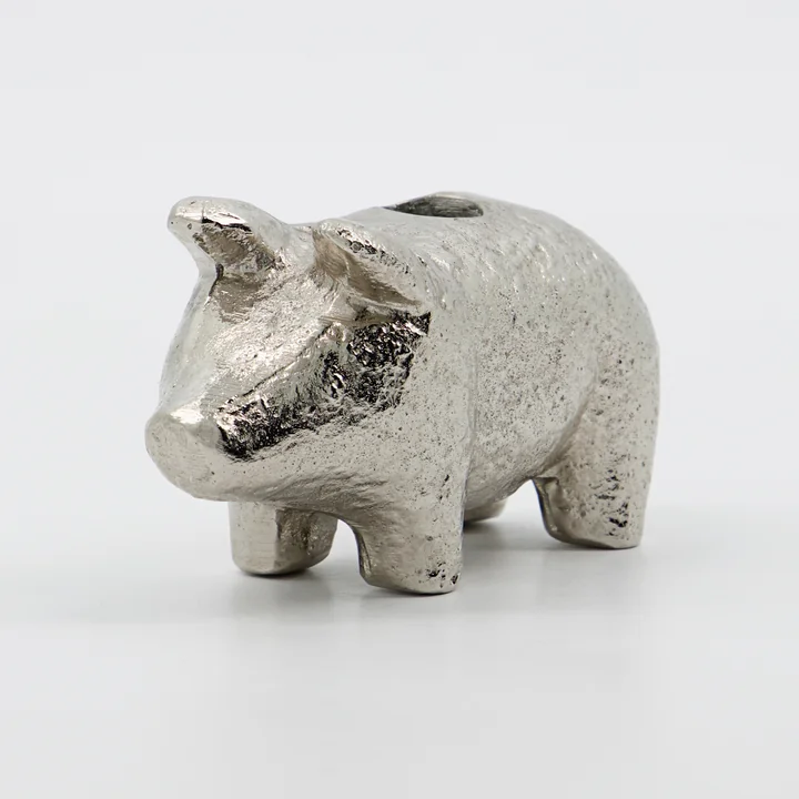 House Doctor - Pig Kerzenständer, antik-silber