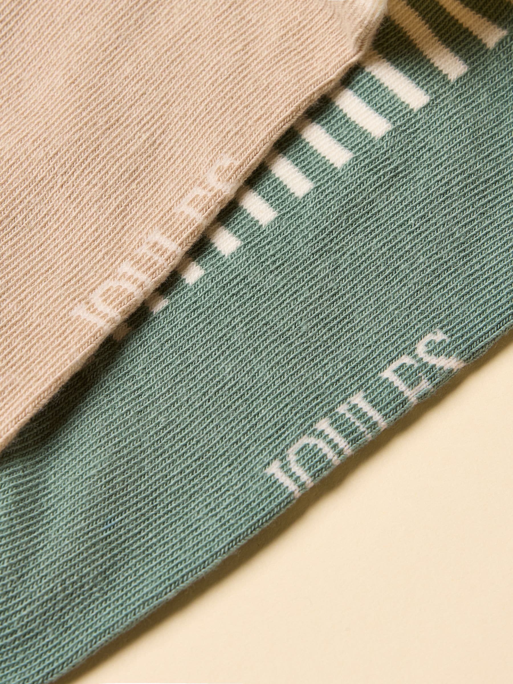 Khaki/steenkleur - Joules dames elke dag katoenen blend sokken 2 pack (maat 4-8)