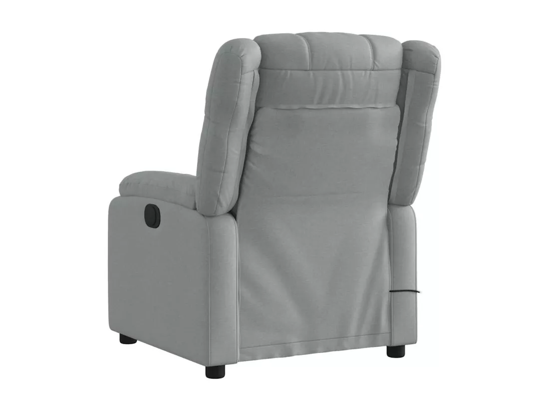 Fauteuil de massage inclinable Gris clair Tissu