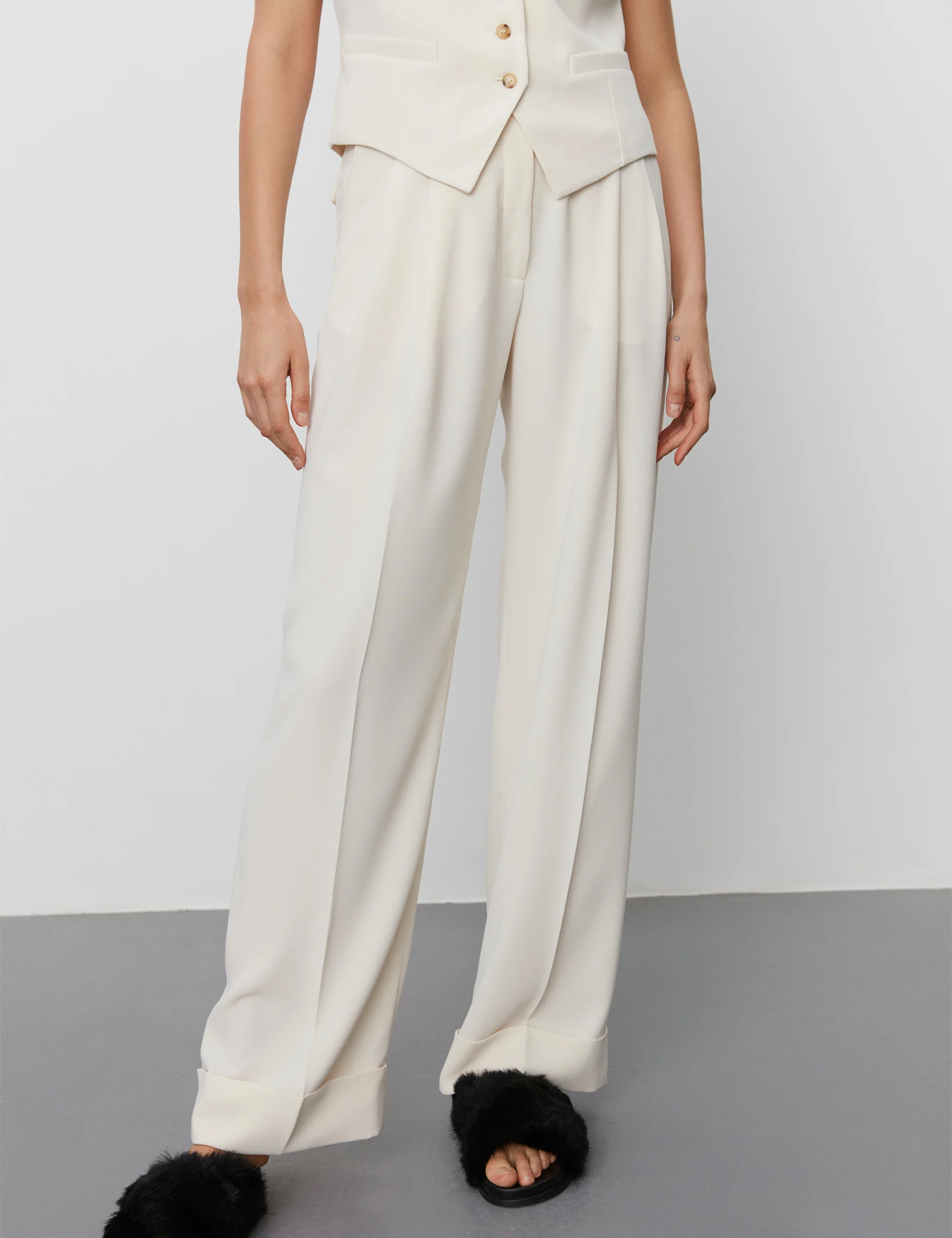 DAY Birger et Mikkelsen  Jacques Classic Gabardine bukser - Creme