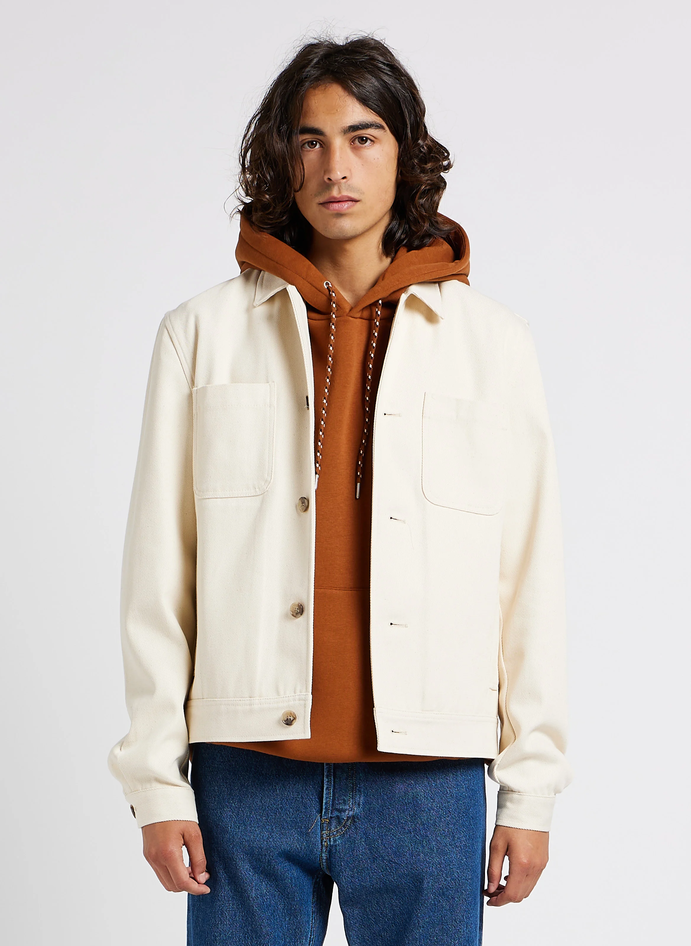 NASH HYBRID - Veste col classique en coton | Beige