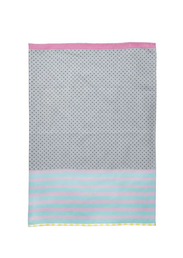 Miss Étoile  Me tea viskestykke - Mint/rose/white/yellow