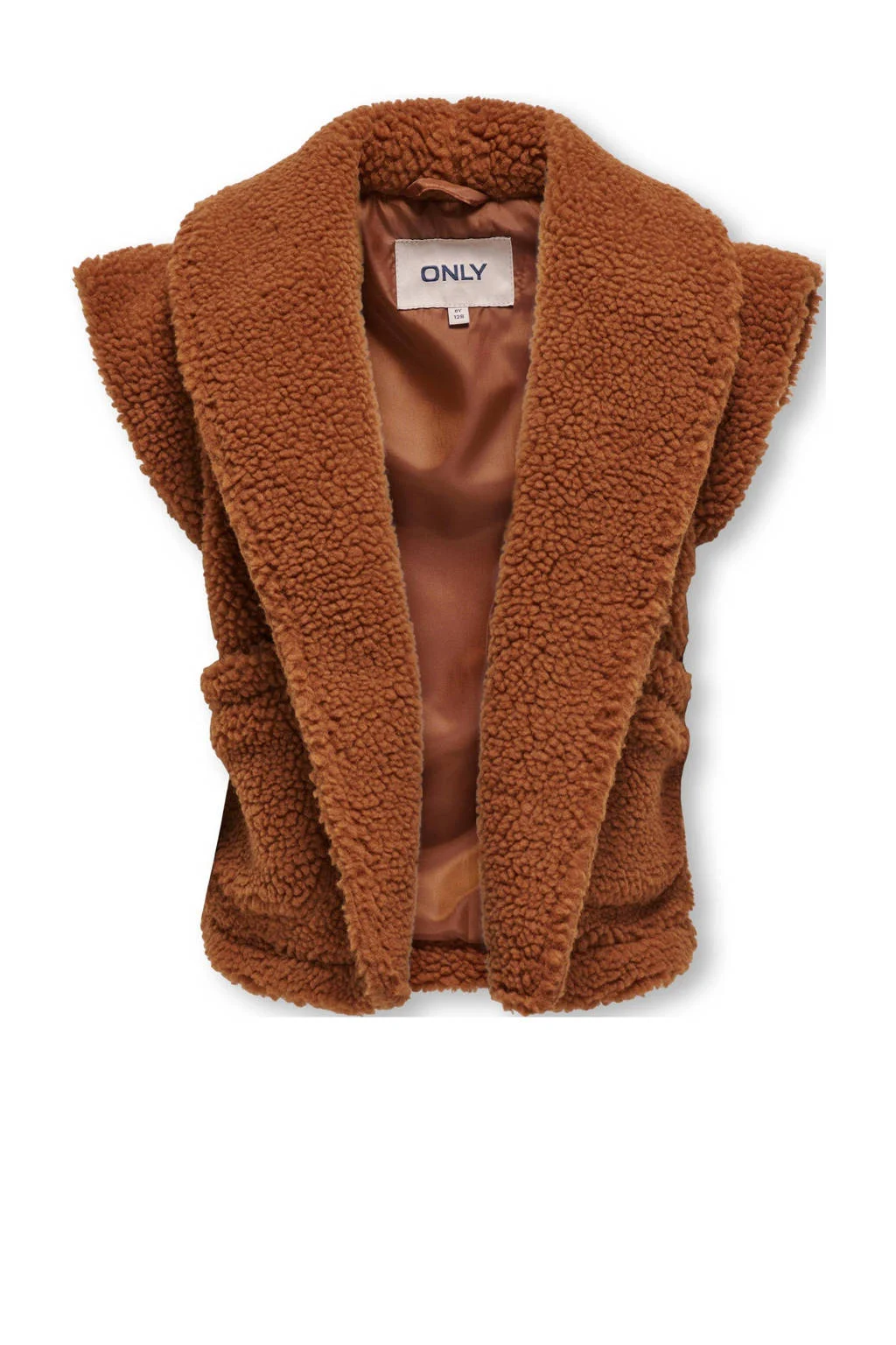 ONLY teddy gilet KOGSIKA bruin