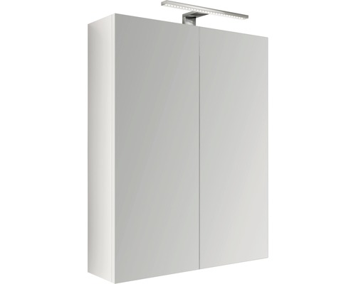 Brento LED spiegelkast 60x60 cm wit IP 44 (beschermd tegen vreemde voorwerpen en spatwater)