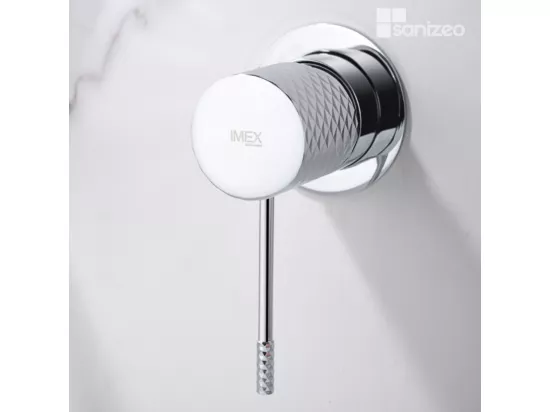 Robinet Mitigeur de Lavabo anti-calcaire Encastré Chrome IMEX GENOVA GLG053