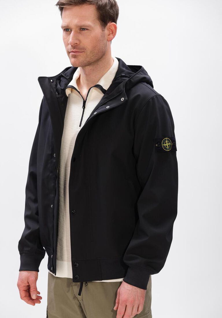 zwarte stone island jack short parka s0a22
