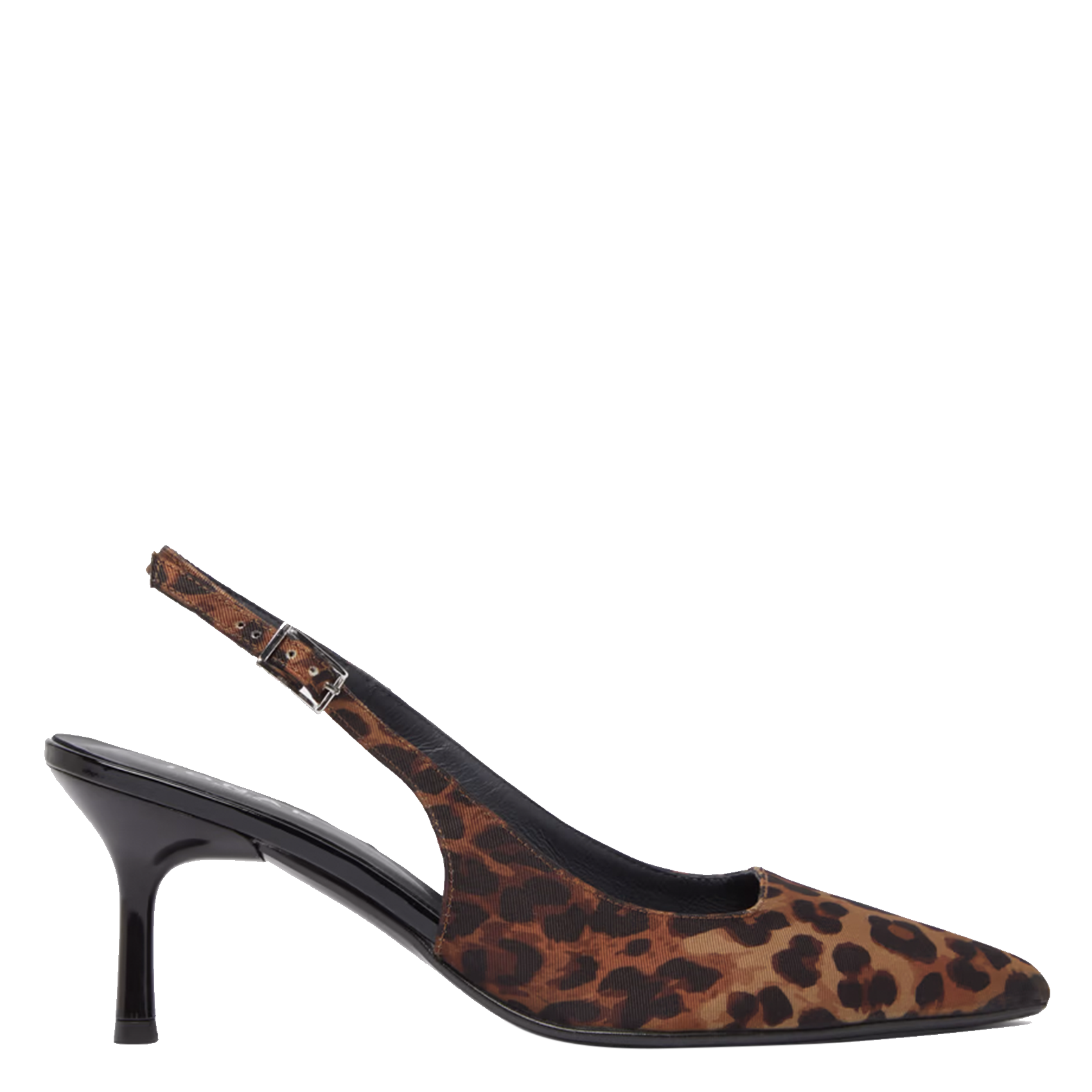 DIAMANTUS - Escarpins slingbacks imprimé léopard| Marron