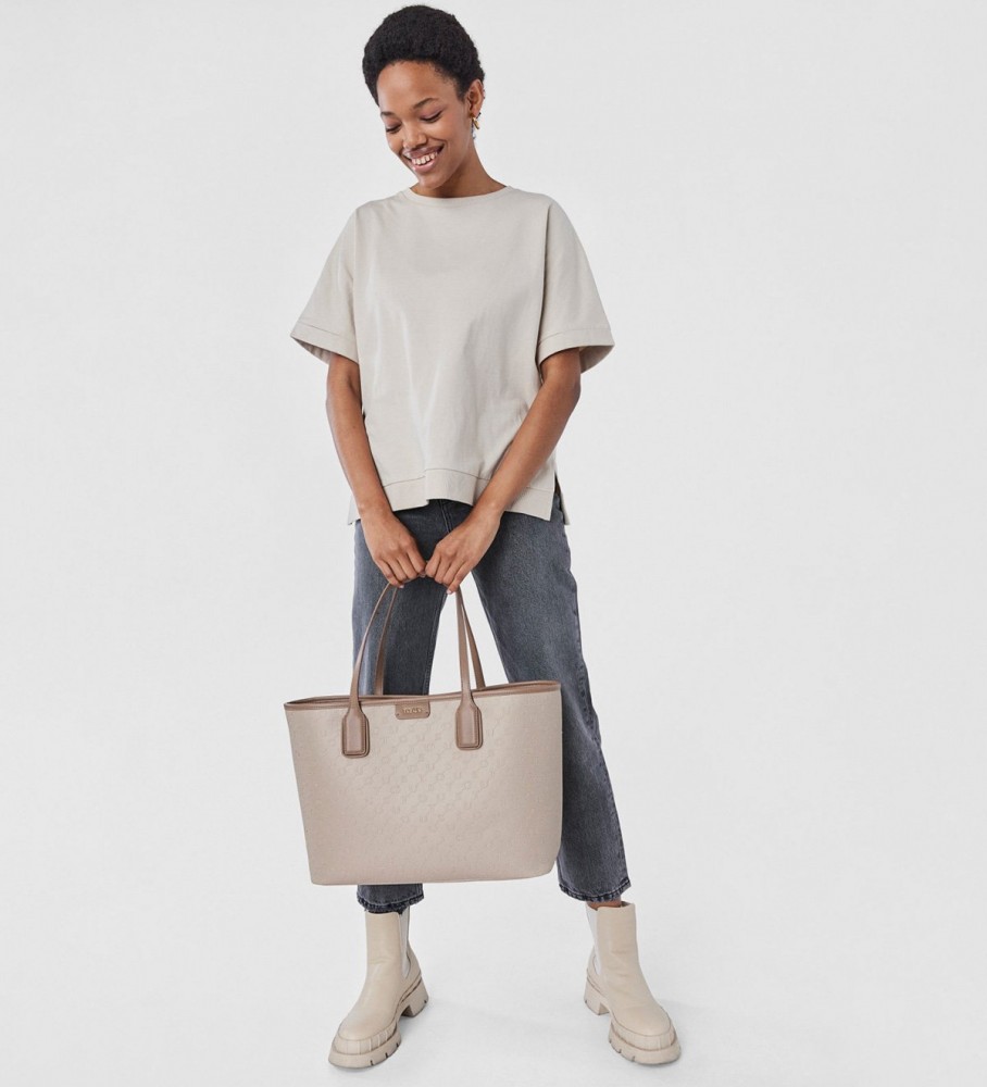 Bolsa para carrinho de bebê Tous XL. Cor: Script Day Taupe - 29x50x15cm -