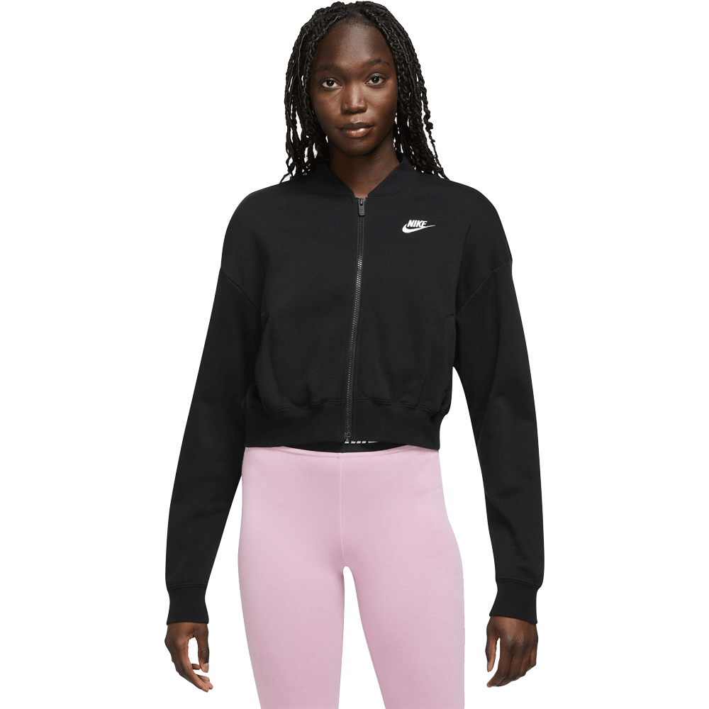 Nike Sportswear Club Fleece Sweatshirtjacke Damen schwarz