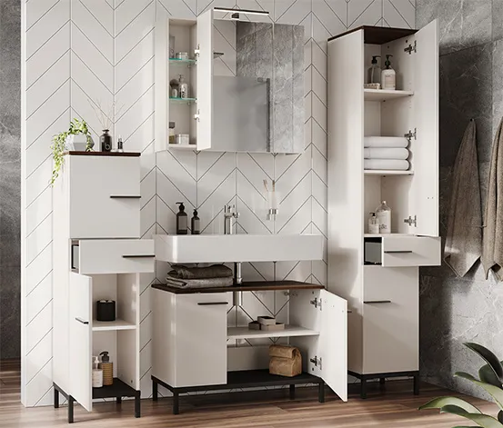Spiegelschrank »2754«, Kaschmir/Nuss