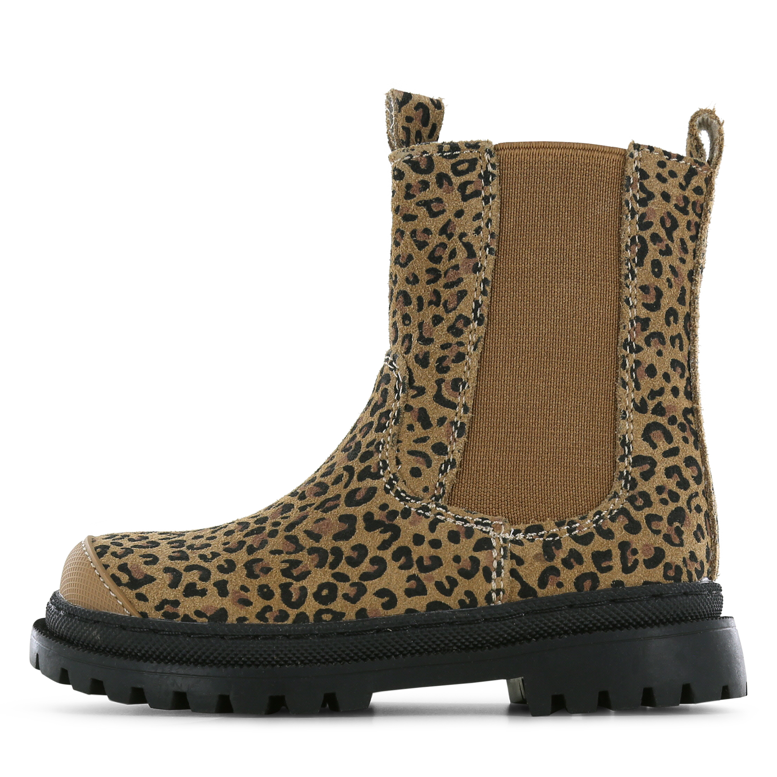 Shoesme cognacfarbener Chelsea Boot mit Panther-Print