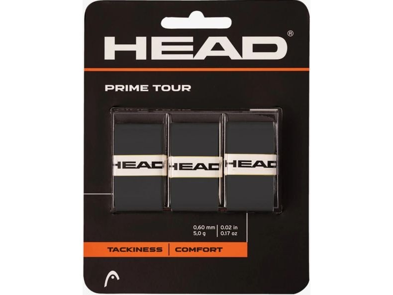 HEAD Over Grip Prime Tour 3er-Pack Schwarz Overgrip für Tennis