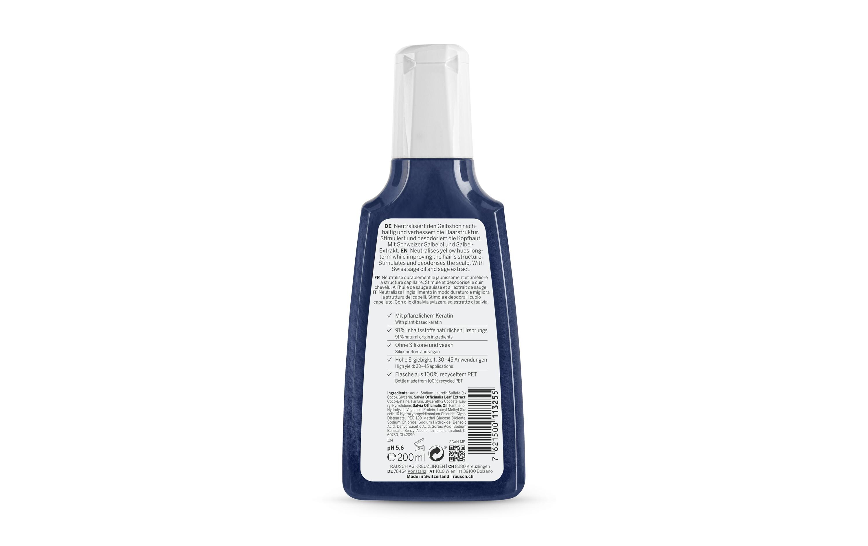 Shampoo Salbei Silberglanz 200 mlHaarshampoo für blondes oder graues Haar