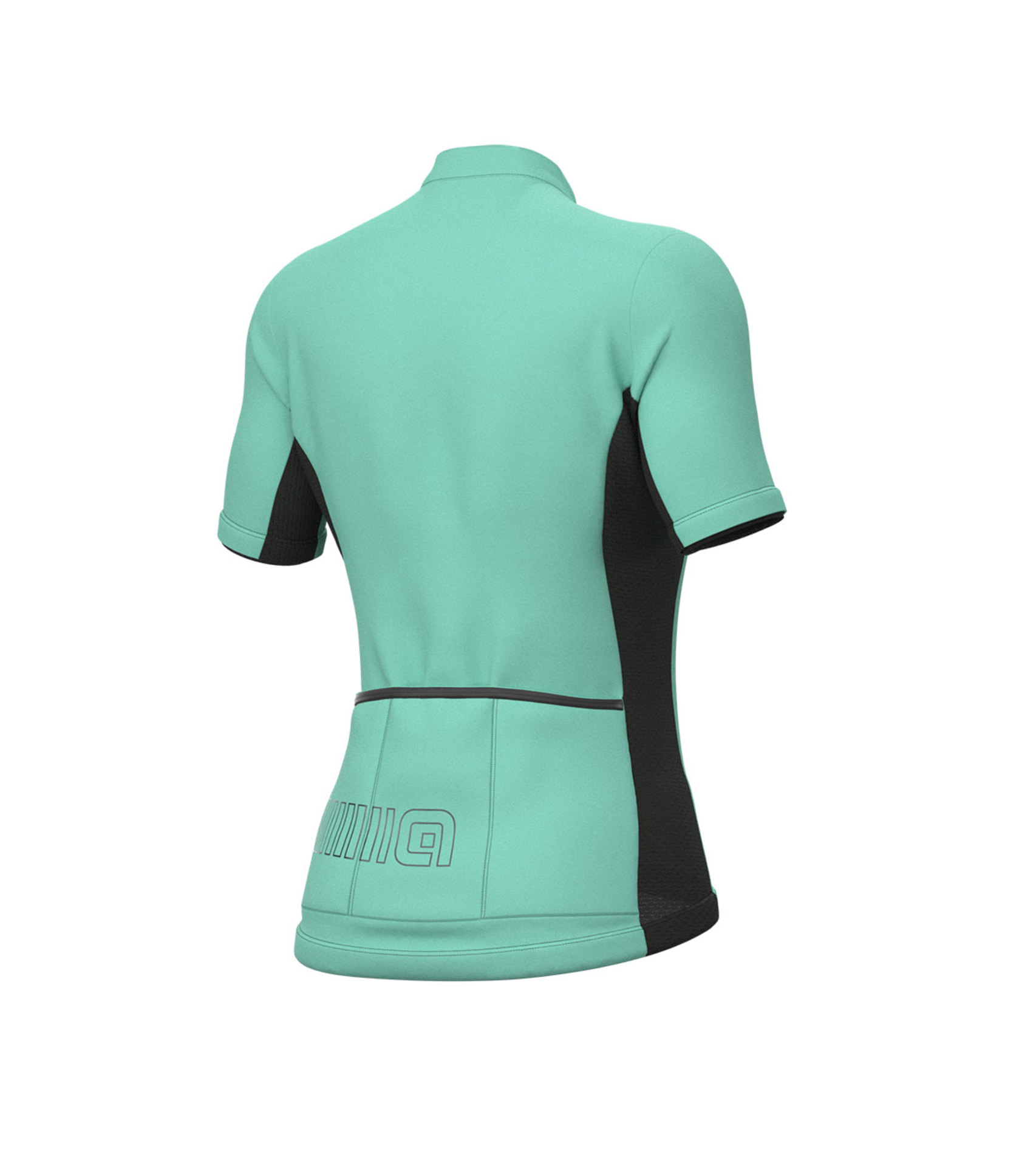 Ale Solid Color Block Fietsshirt Korte Mouwen Aquablauw Dames