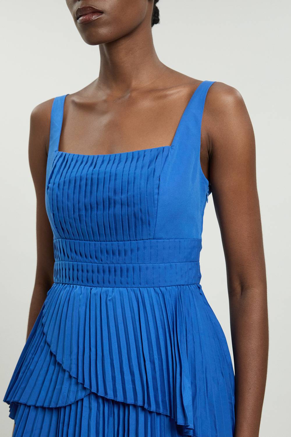 KarenMillen Robe Longue Plissée À Bretelles