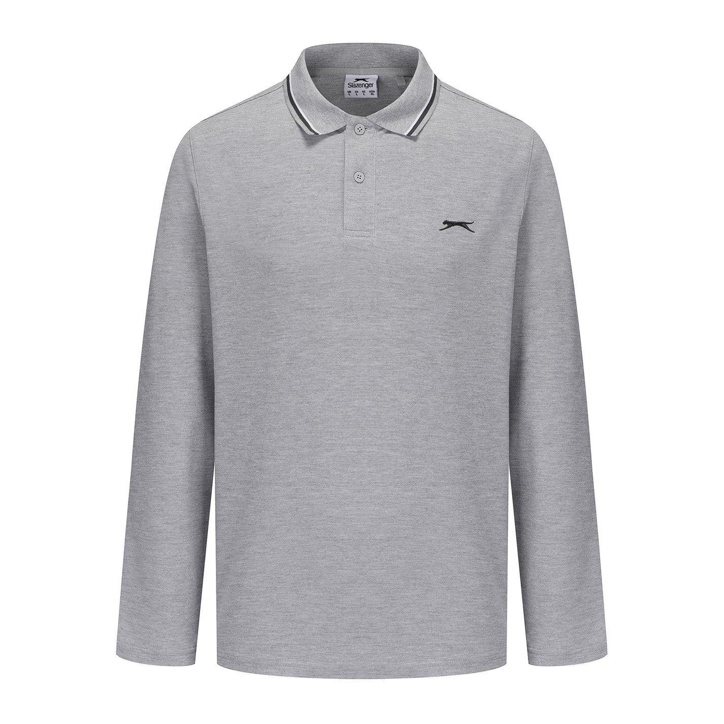 Slazenger Long Sleeve Tipped Polo Men