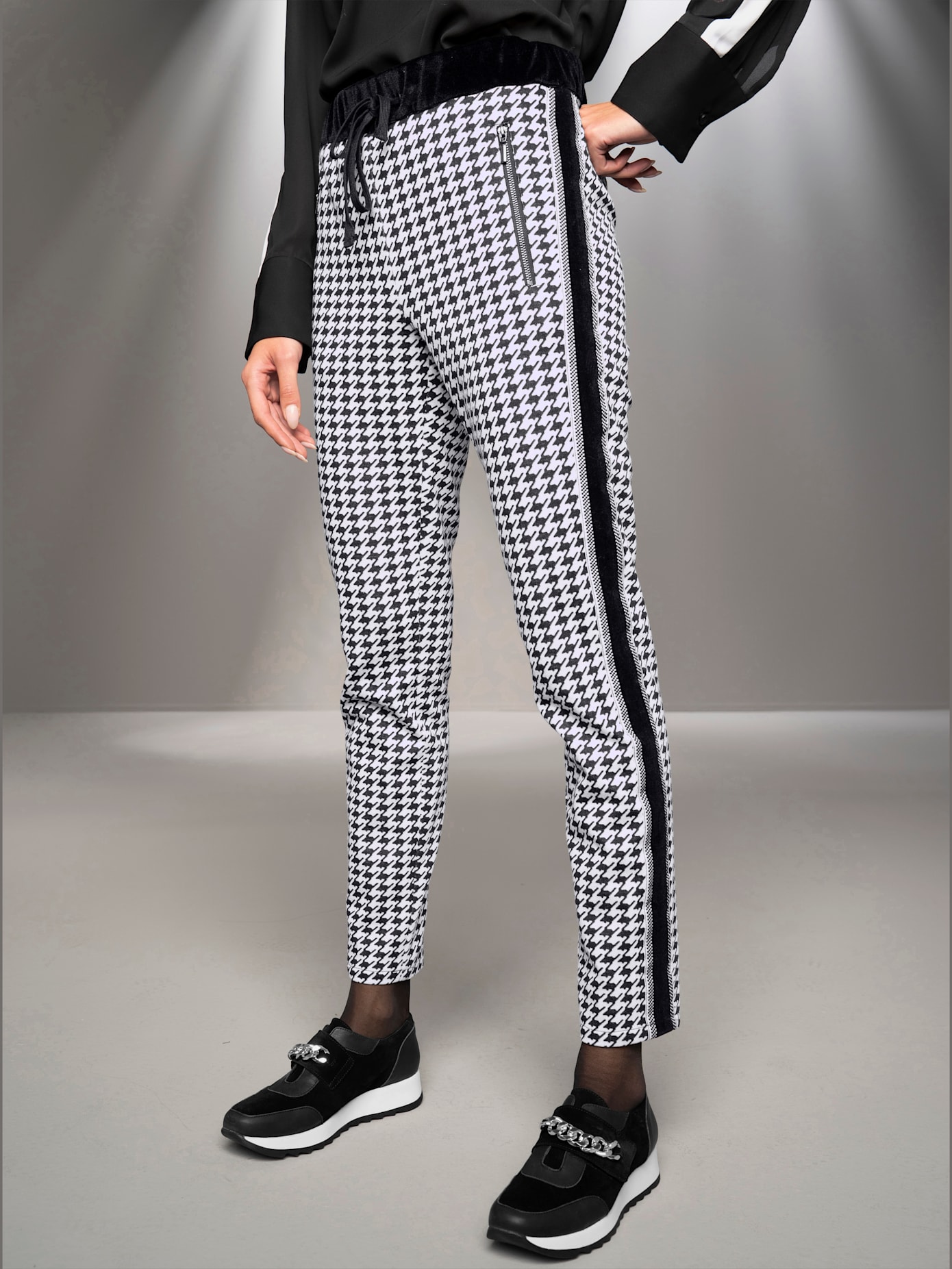 Pantalon en jersey jersey élastique et indéformable