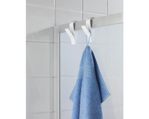 Witte handdoekhaken, set van 2
