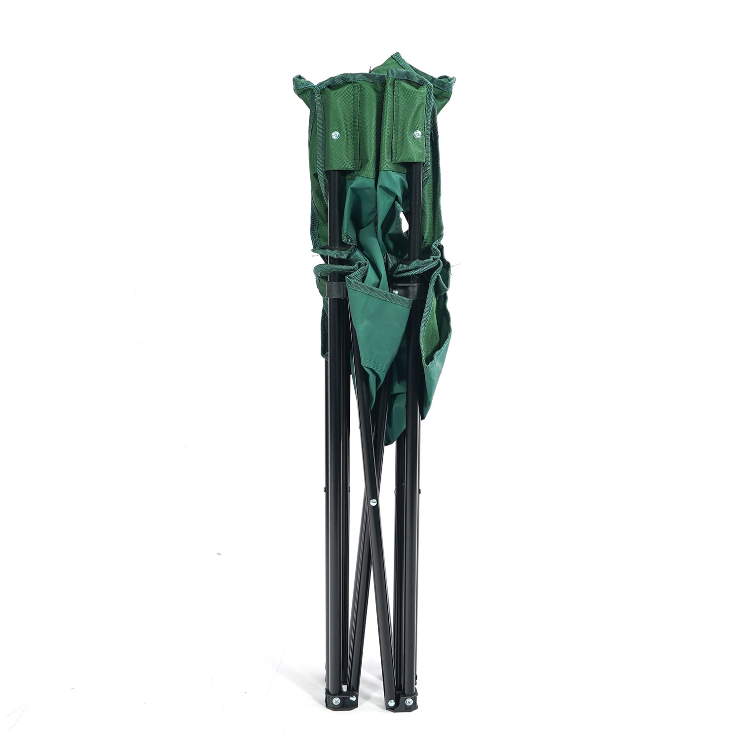 24MOVE® Campingstuhl Faltstuhl, grün, mit Getränkehalter und Tragetasche Outdoor, faltbar max. 100kg, Anglerstuhl, Polyester