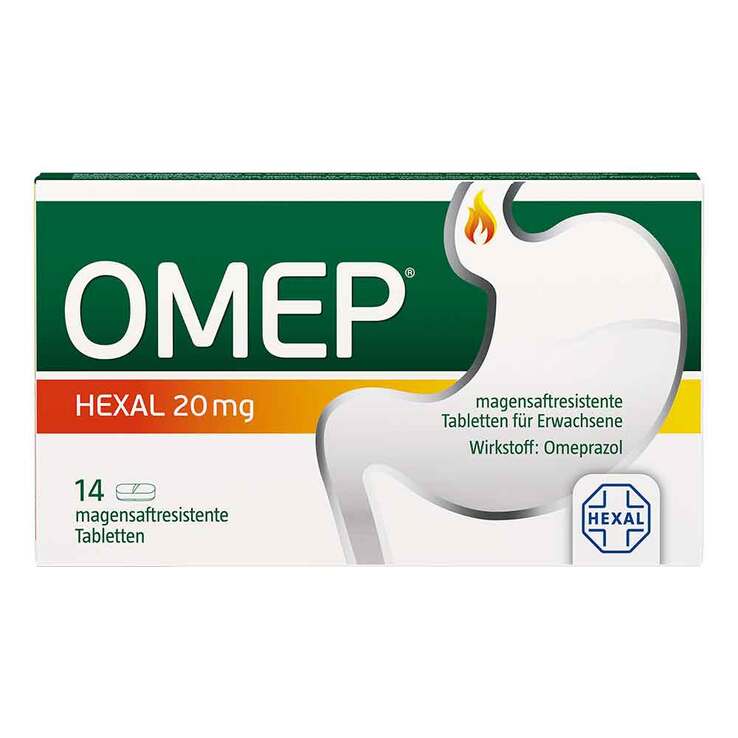 Omep Hexal 20 mg magensaftresistente Tabletten, 14 St