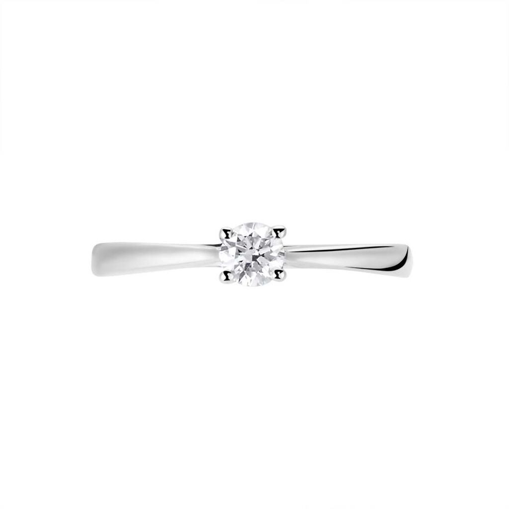 Bague Solitaire Or Blanc Aphrodite Diamant