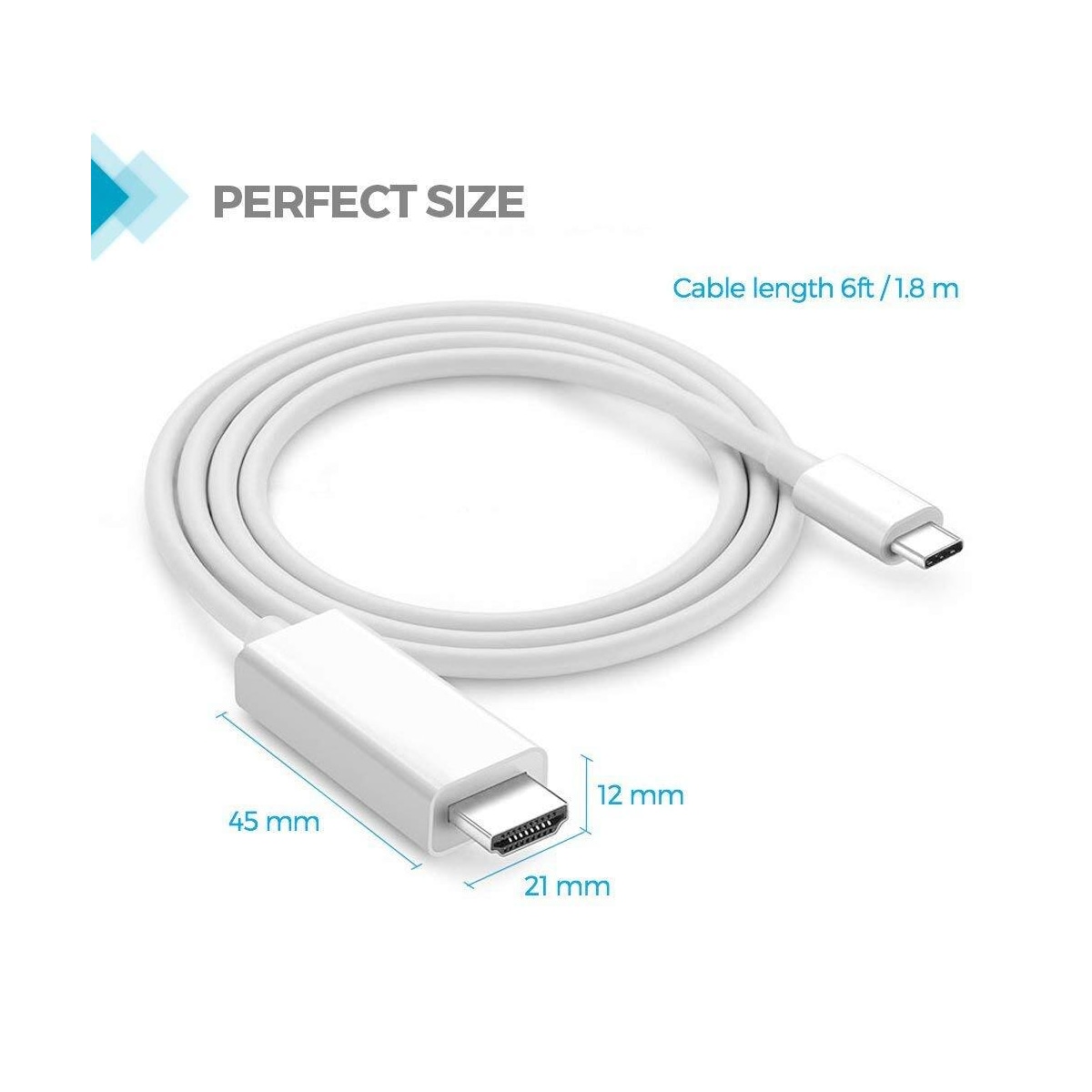 USB-C til HDMI-kabel 4K UHD 2 meter