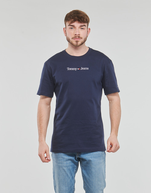 Tommy Jeans - TJM CLASSIC LINEAR LOGO TEE - Marine
