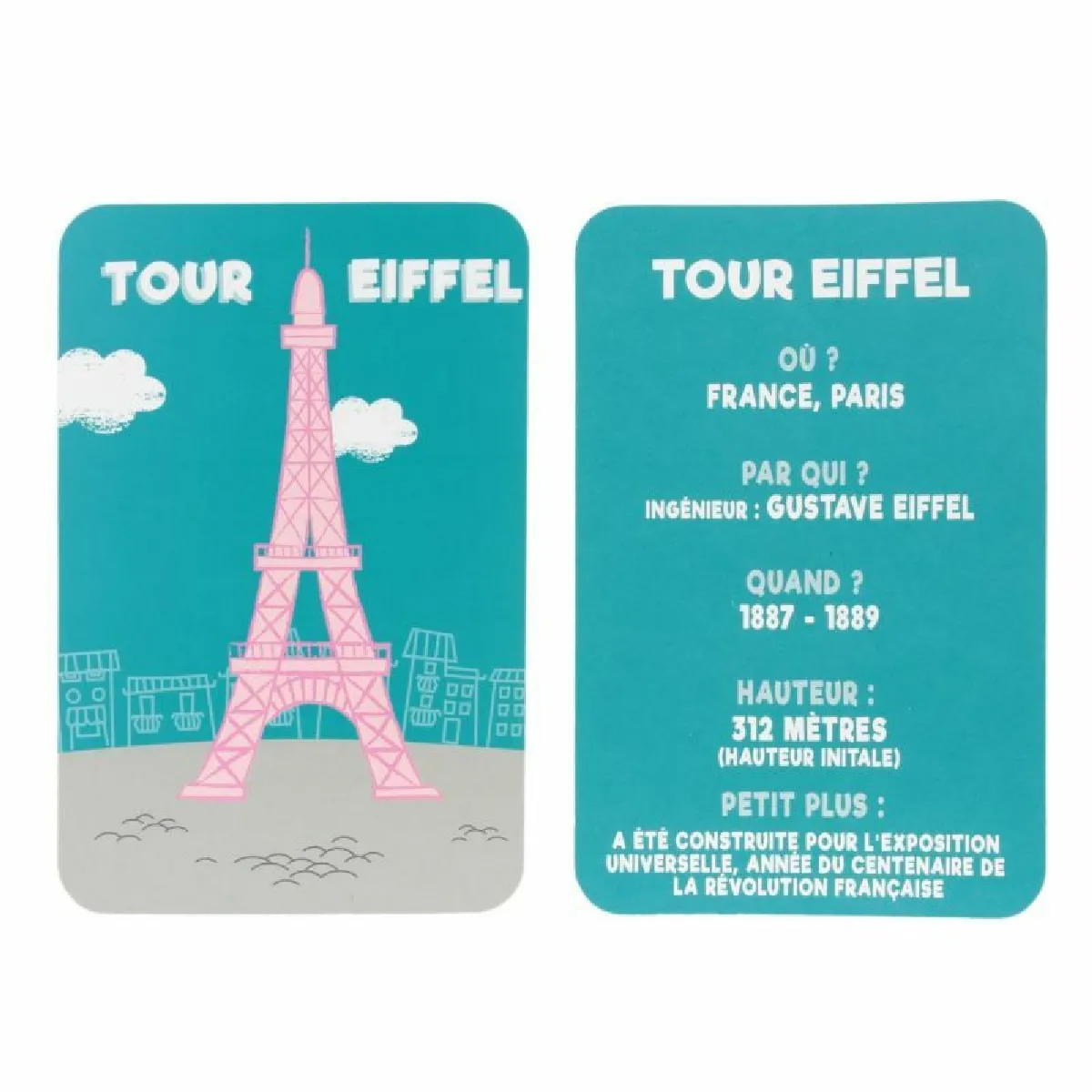 Paris Prix Jeu de Cartes Éducatives - Monuments