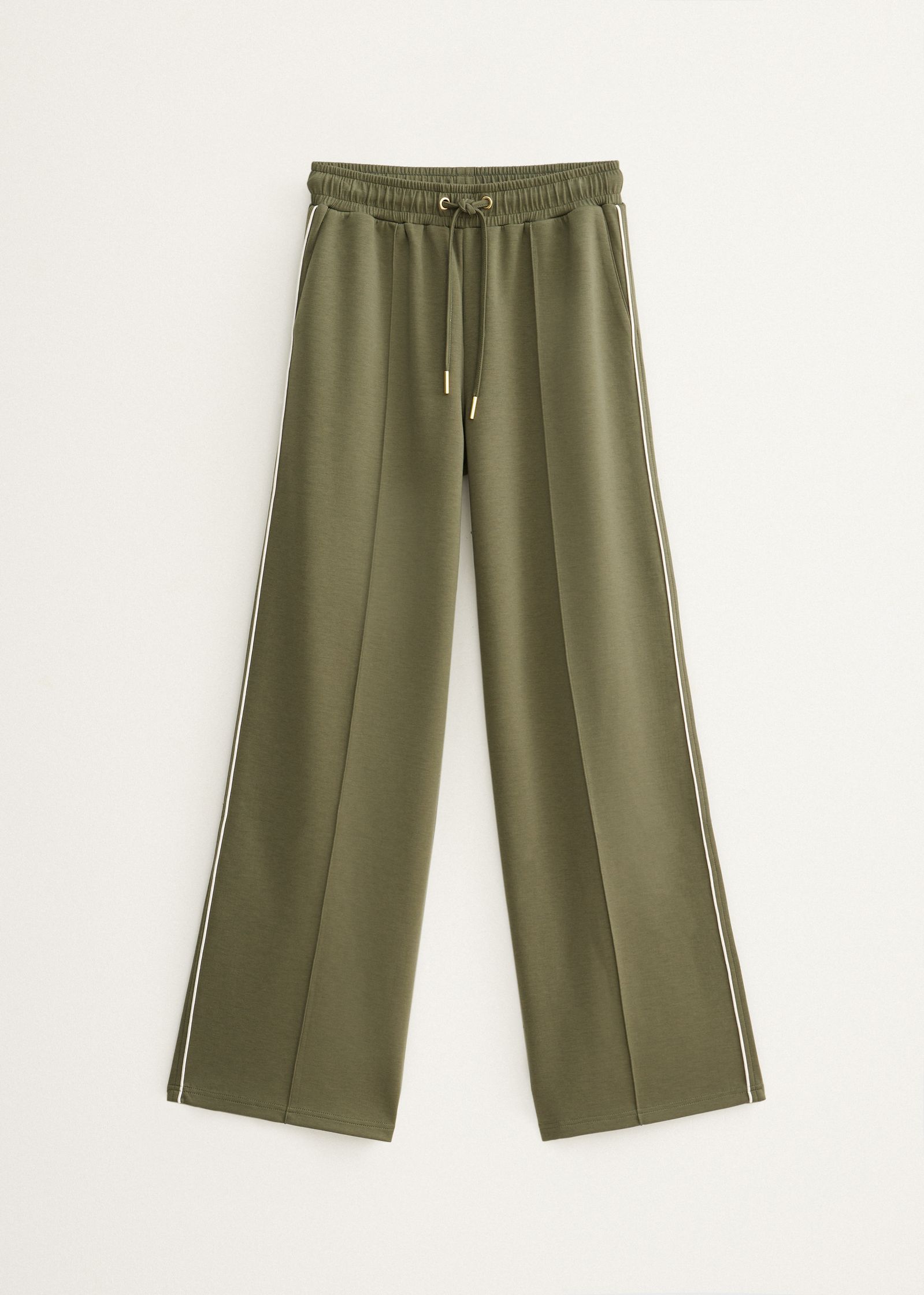 Wijde broek met bies