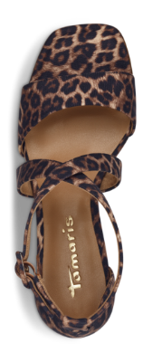 Tamaris Damesandal med hæl Leopard 1-28310-42