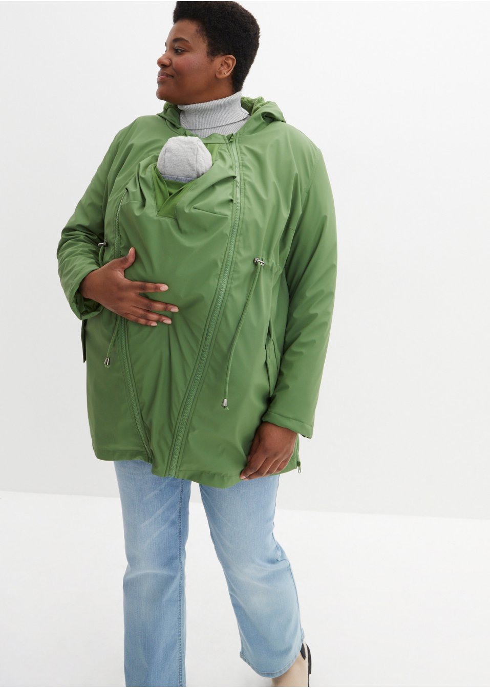 Veste imperméable de grossesse/de portage, doublée
