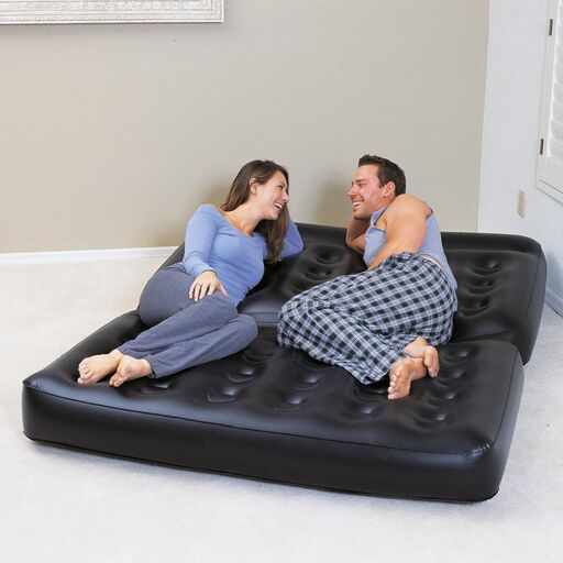 Sofá inflável Bestway 5 em 1, preto, modelo 75054