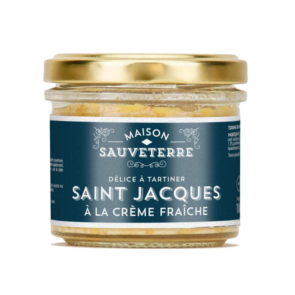 Saint-Jacques et crème fraîche à tartiner