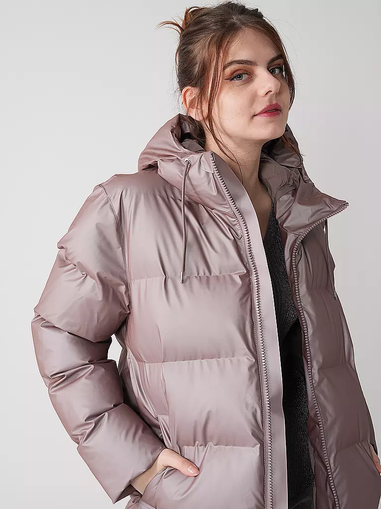 RAINS Steppmantel ALTA LONGER PUFFER JACKET rosa