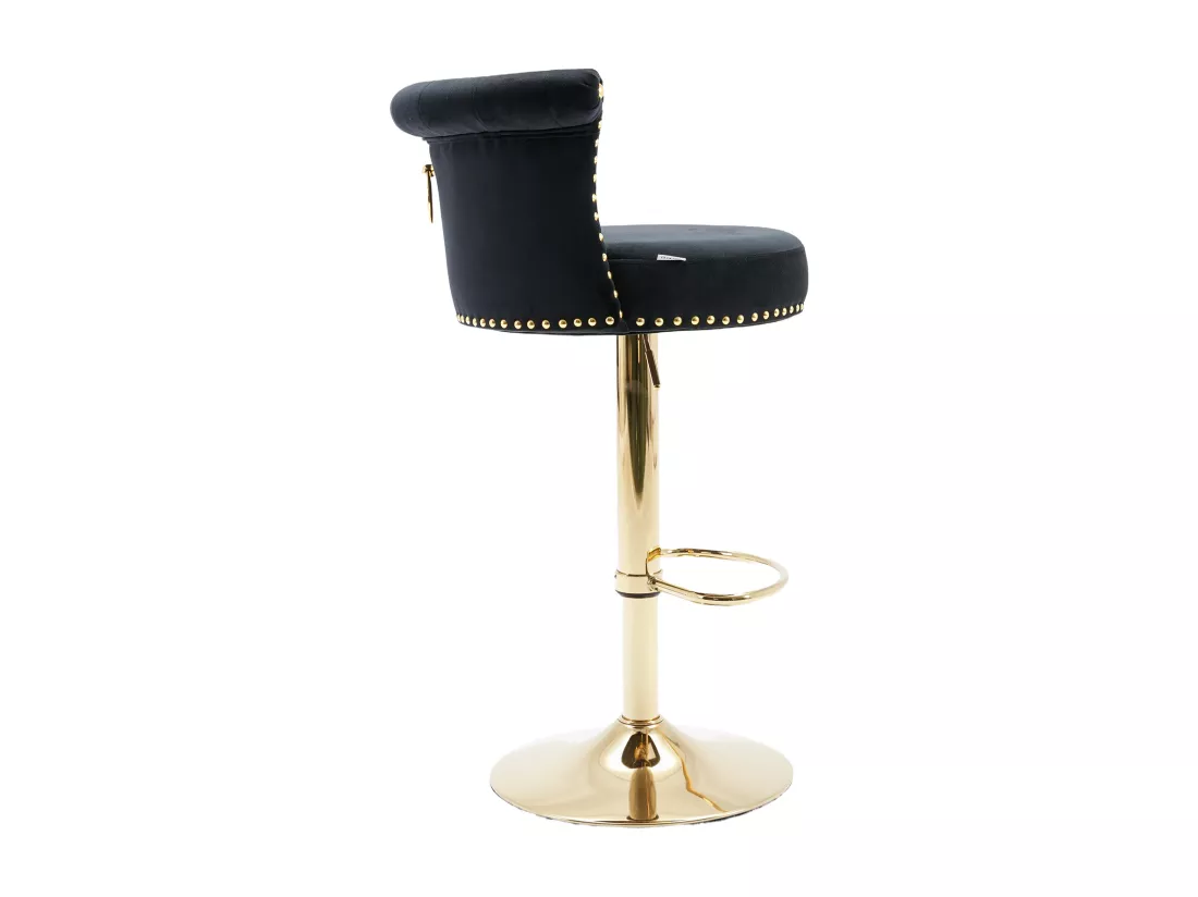 Tabourets de bar pivotants, chaises de comptoir réglables, avec repose-pieds pour la cuisine, la salle à manger,noir,2PC-SET