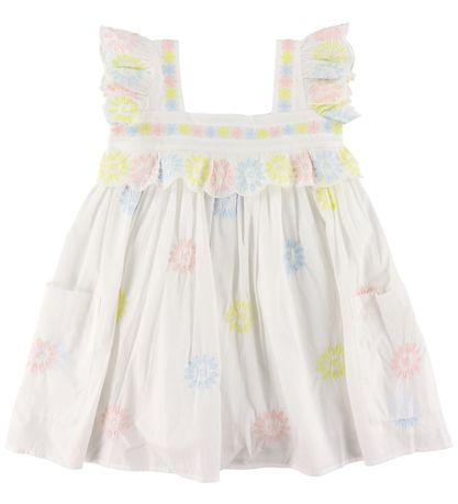 Stella McCartney Kids Kleid - Weiß/Pastel m. Blumen