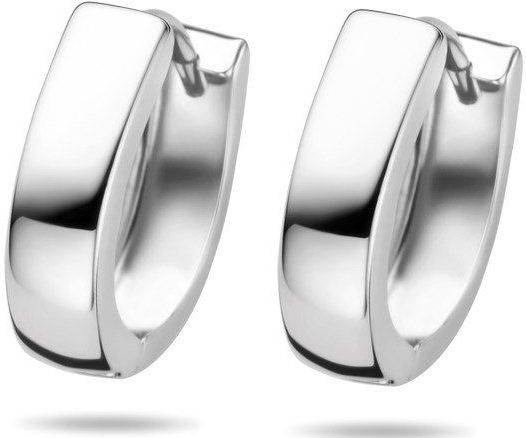 Klapoorringen - 14K Witgoud - 12x4mm