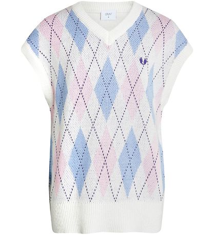 Grønt Vest - Strik - Canellia - Off White m. Tern