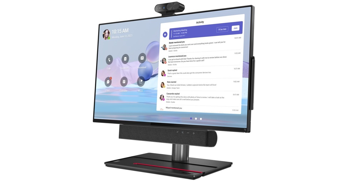 LenovoThinkSmart View Plus (12CN0002MB) all-in-one pc  (Zwart | Qualcomm® QCS8250 | Adreno 650 | 8 GB | 128 GB | Touch)
