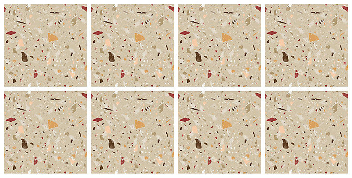 Lot 8 carreaux adhésifs décoratifs Vinyl Way Tokyo Dada Art effet marbre beige L.20 x L.20 cm x ep.1,3 mm