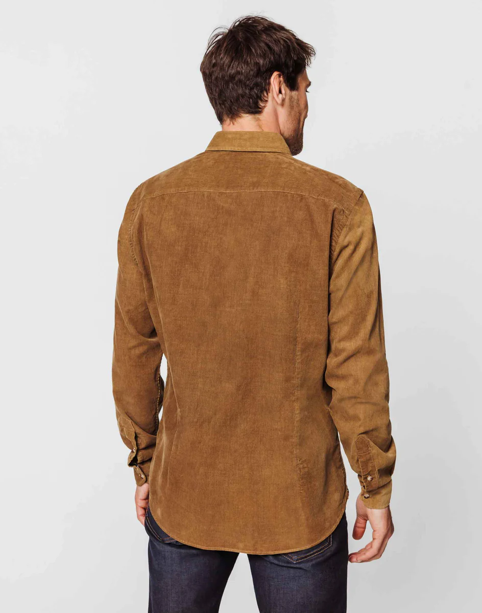 Chemise velours camel