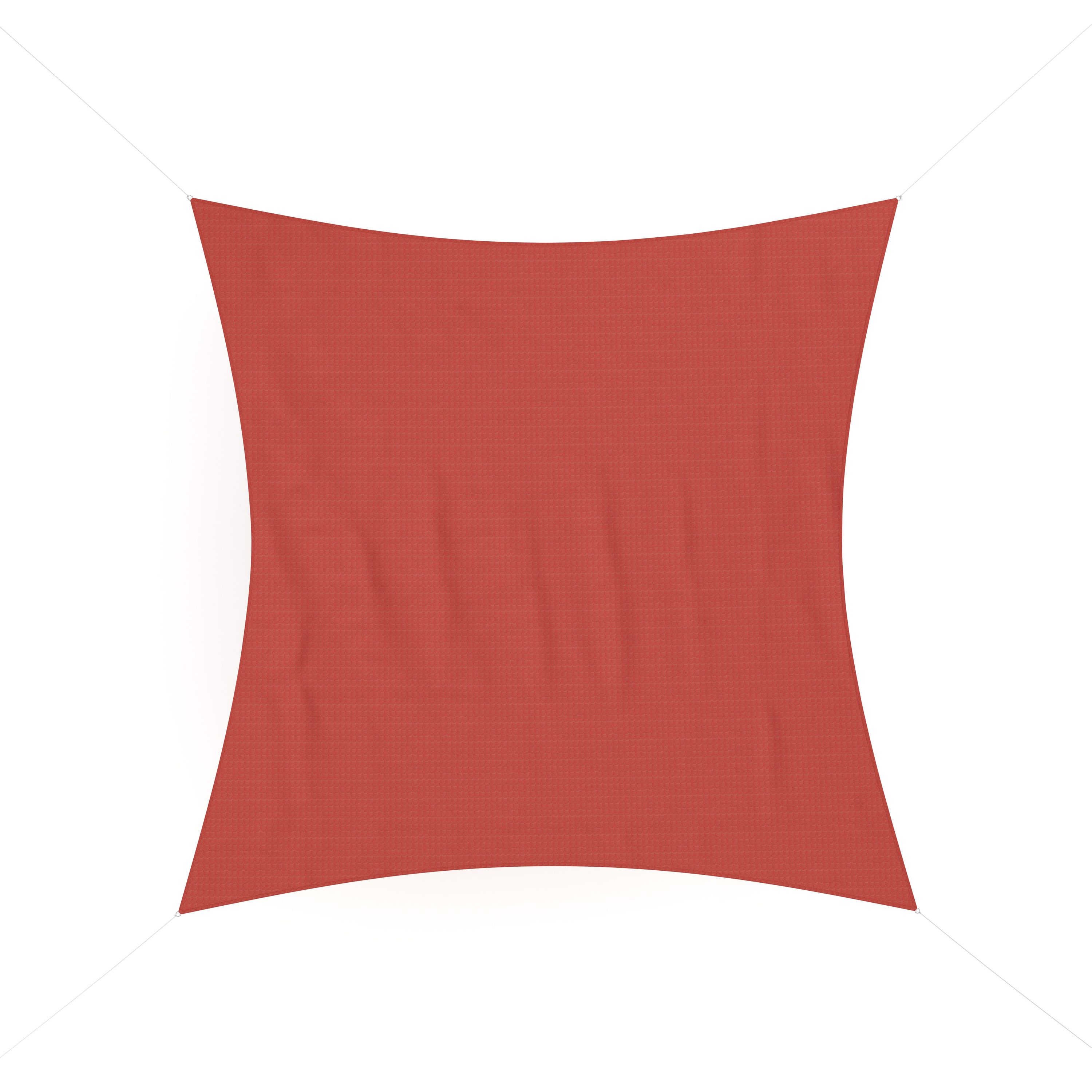 Sonnensegel Quadrat 3 x 3 m rot