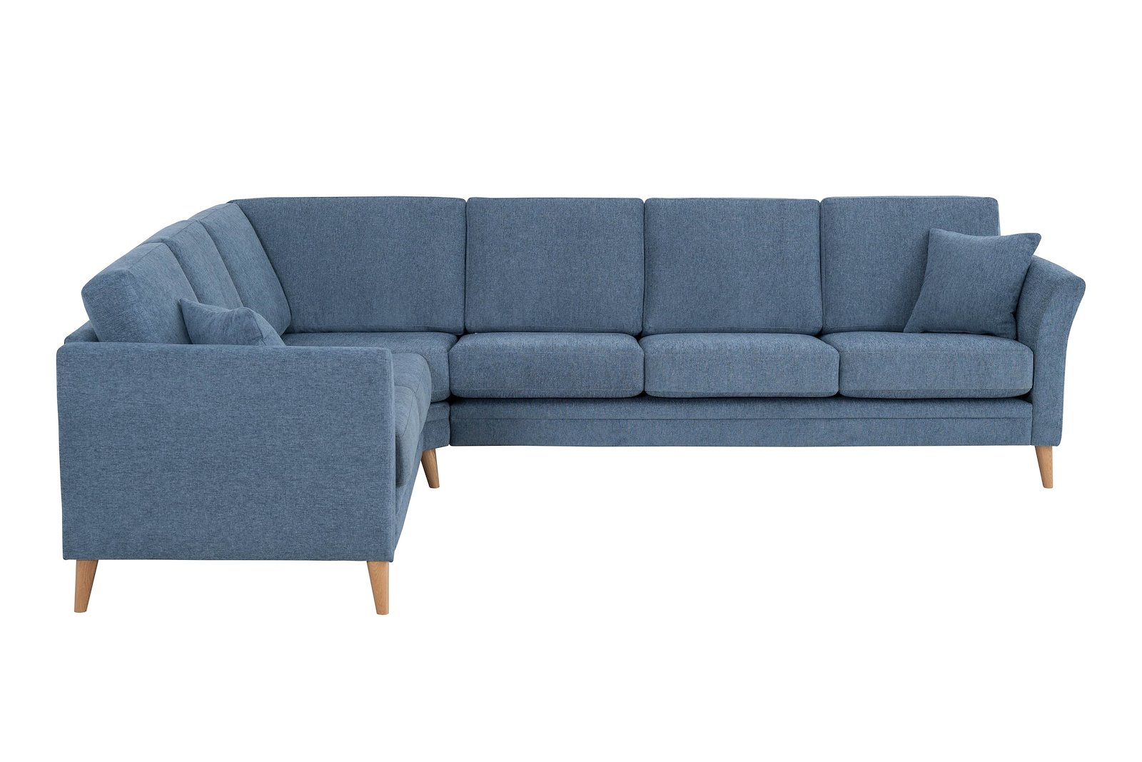 Eden hjørnesofa 23 hjørne i tekstil Thor 16/1 Light Blue med ben i eik natur 15137