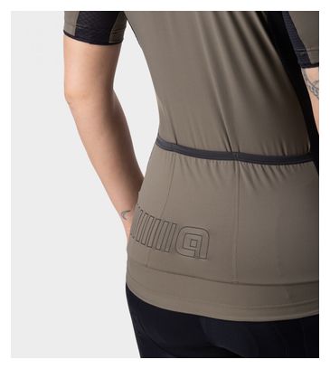 Maillot Manches Courtes Femme Alé Color Block Vert Olive
