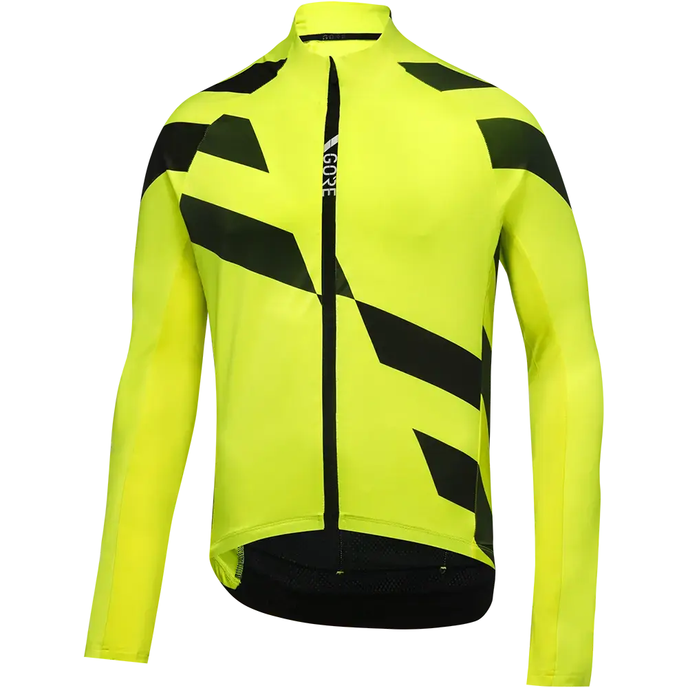 GORE Wear C5 Thermo Fietsshirt Lange Mouwen Geel/Groen Heren