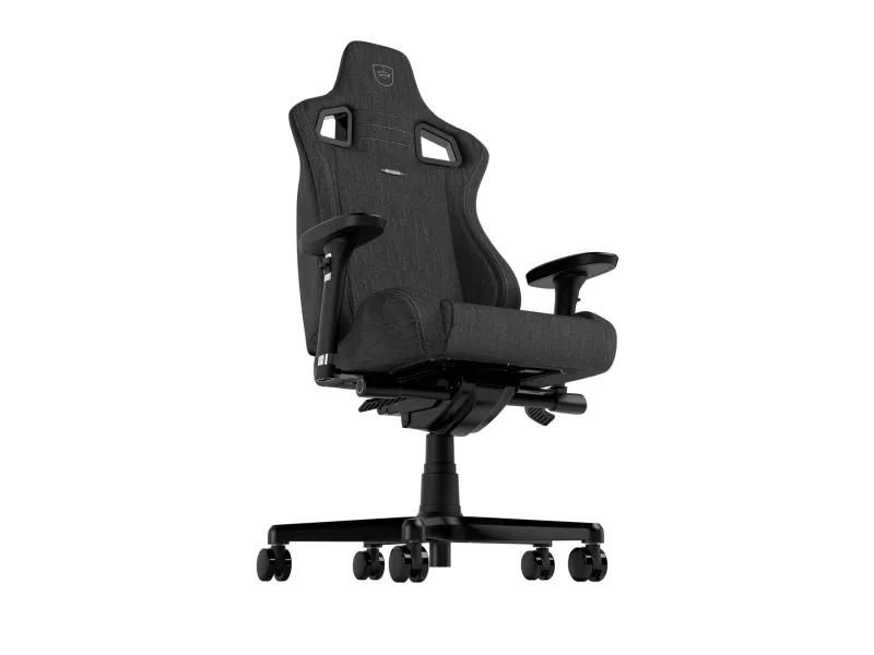 Noblechairs EPIC Compact - Stol - armstøtter - T-formet - vippe - aluminium, polyurethan, tekstil, nylon/polyetylen, polyuretan-læder, koldskum, stålramme - antracit/karbon